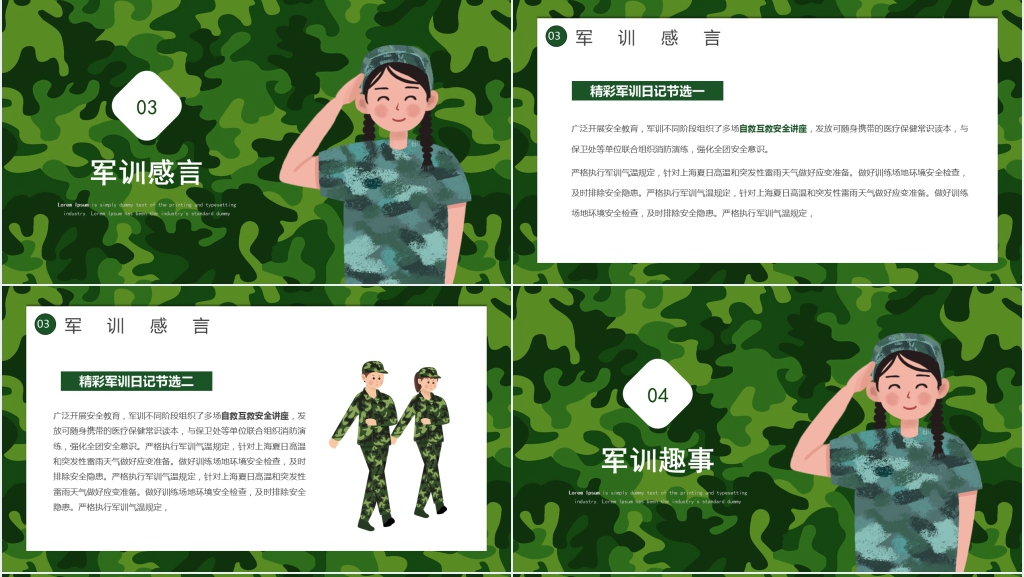 高中军训班级总结班会课PPT课件 高中军训班级总结班会课PPT课件