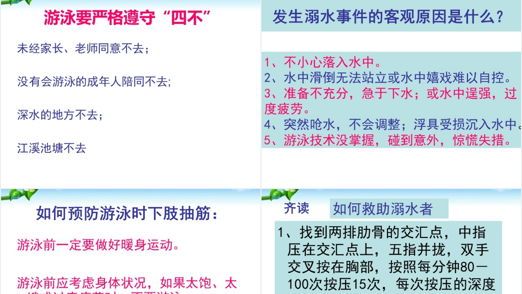 图文版学生安全教育防溺水PPT课件 图文版学生安全教育防溺水PPT课件