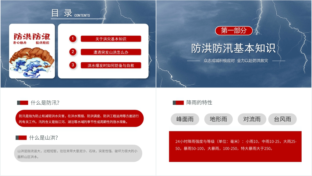 汛期洪灾自救知识培训PPT 汛期洪灾自救知识培训PPT