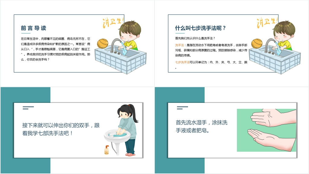 儿童科普七步洗手法PPT课件 儿童科普七步洗手法PPT课件