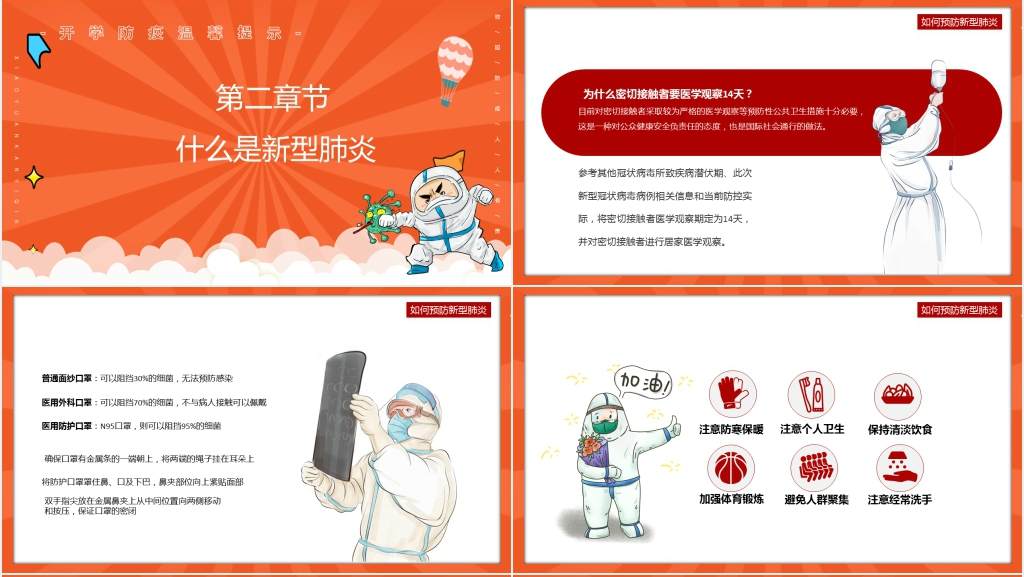 卡通风学校开学疫情防控主题班会PPT课件 卡通风学校开学疫情防控主题班会PPT课件