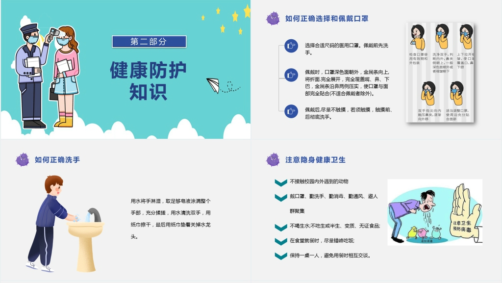 卡通风暑假开学防疫教育班会课PPT课件 卡通风暑假开学防疫教育班会课PPT课件