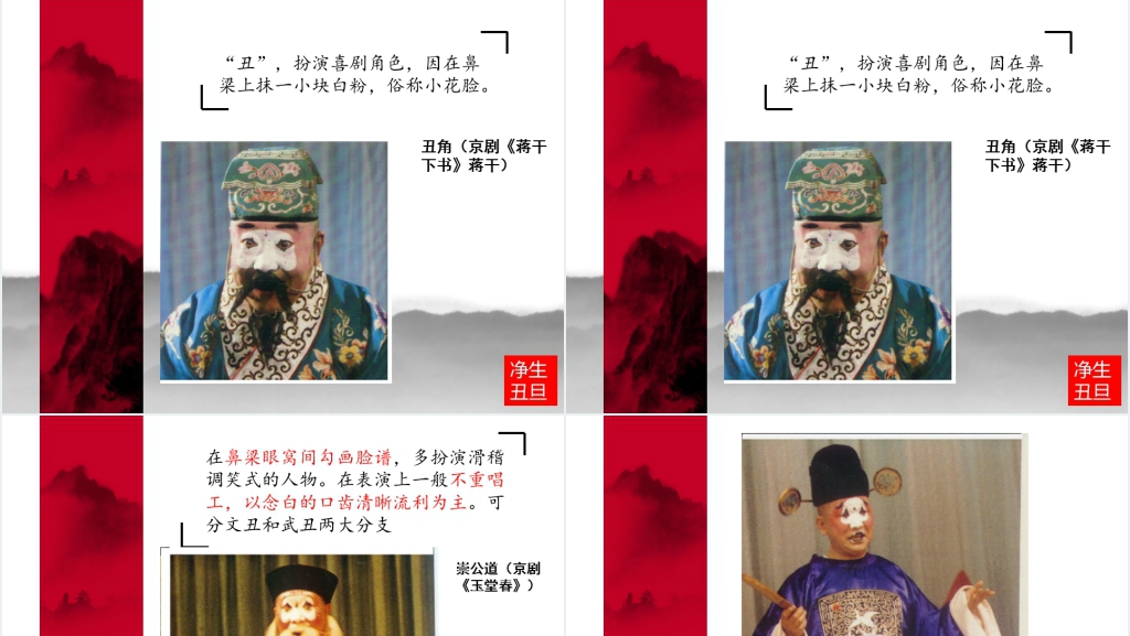 中国京剧脸谱介绍PPT模板 中国京剧脸谱介绍PPT模板