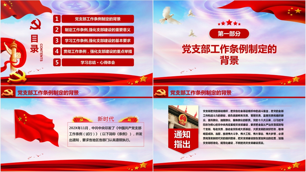 新党支部工作条例学习心得PPT党课 新党支部工作条例学习心得PPT党课