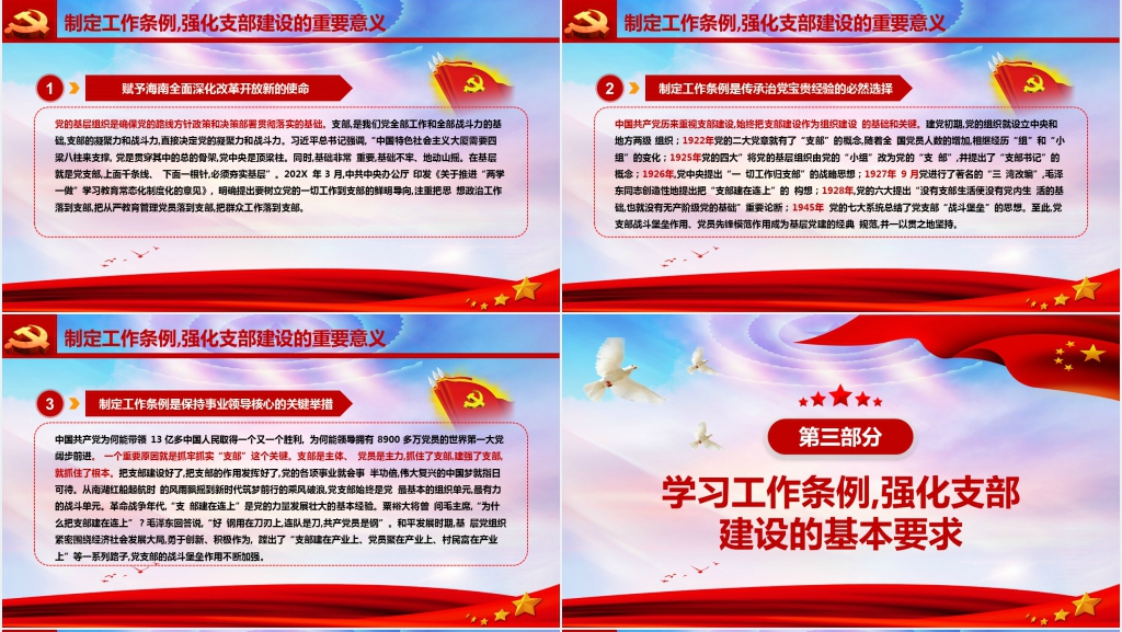 新党支部工作条例学习心得PPT党课 新党支部工作条例学习心得PPT党课