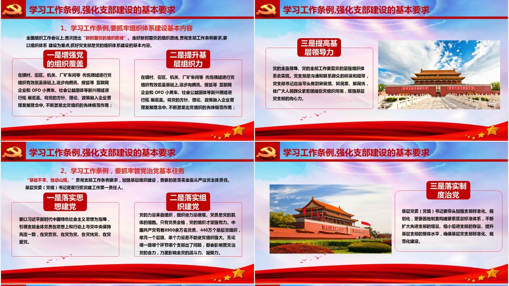新党支部工作条例学习心得PPT党课 新党支部工作条例学习心得PPT党课