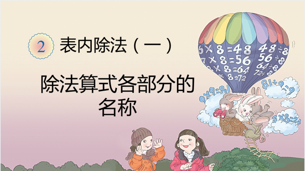 人教版小学数学二年级下册第二单元表内除法（一）《除法算式各部分的名称》PPT课件截图