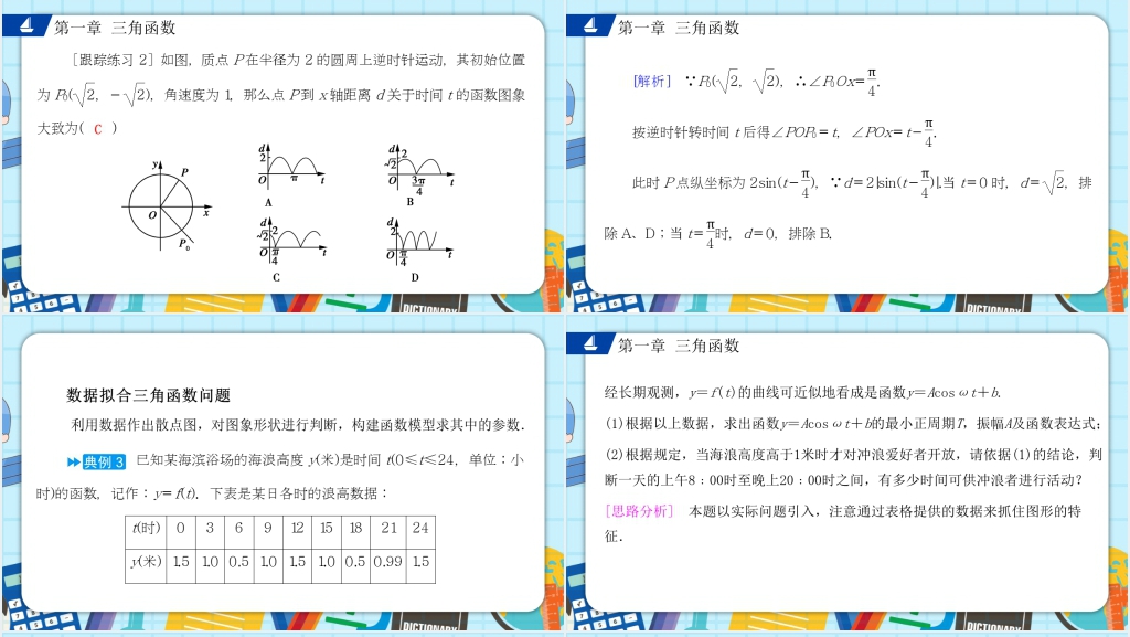 人教版高中数学必修四第一章三角函数的简单应用PPT课件 人教版高中数学必修四第一章三角函数的简单应用PPT课件
