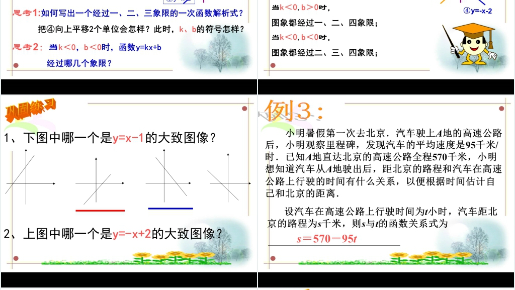 八年级数学下期17.3.2一次函数图像(第二课时)PPT课件 八年级数学下期17.3.2一次函数图像(第二课时)PPT课件