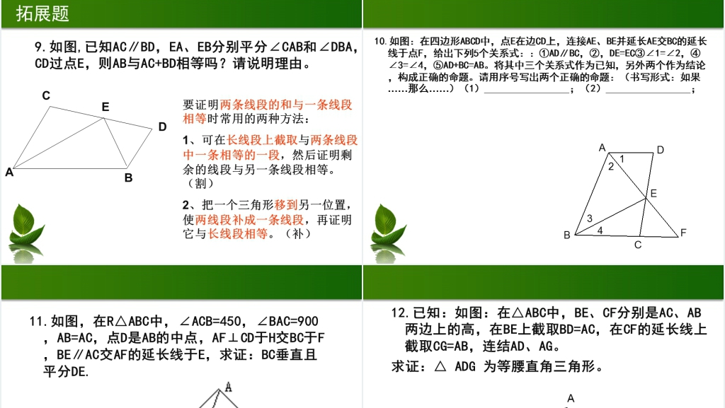 中考复习教案全等三角形PPT课件 中考复习教案全等三角形PPT课件