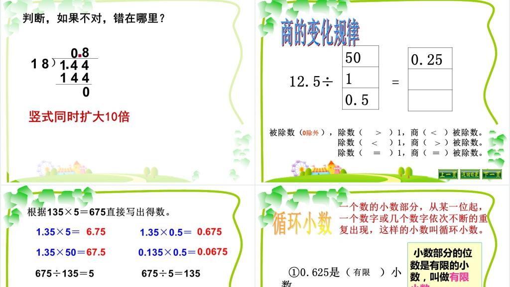 人教版五年级上册数学五年级上册小数乘除法综合整理复习PPT课件 人教版五年级上册数学五年级上册小数乘除法综合整理复习PPT课件