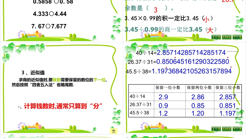 人教版五年级上册数学五年级上册小数乘除法综合整理复习PPT课件 人教版五年级上册数学五年级上册小数乘除法综合整理复习PPT课件