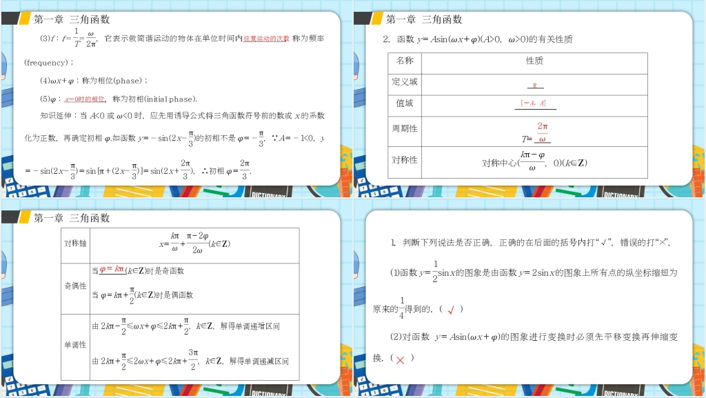 人教版高中数学必修四第一章函数y=Asin(ωx+φ)的性质及应用PPT教学课件 人教版高中数学必修四第一章函数y=Asin(ωx+φ)的性质及应用PPT教学课件