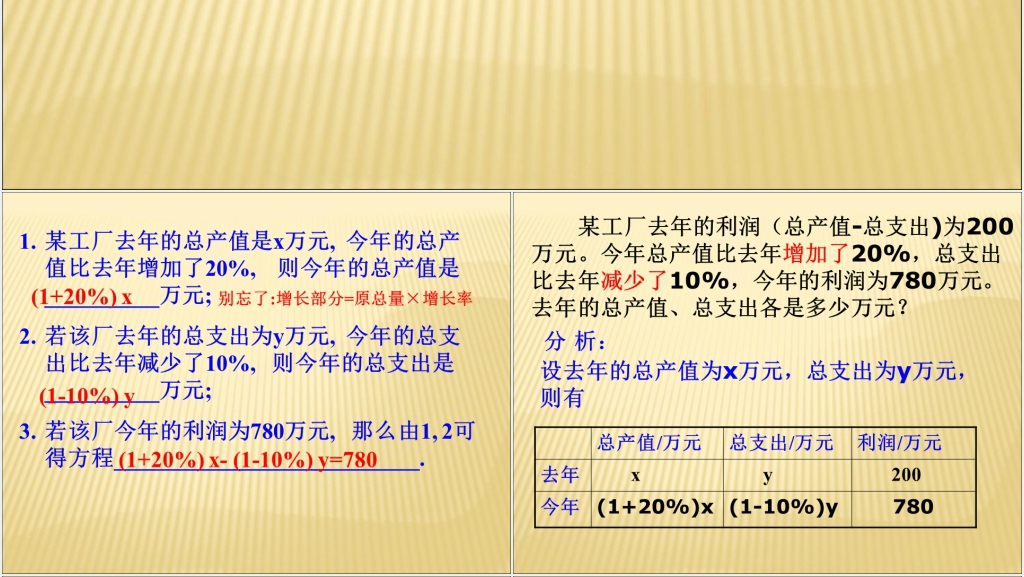 北师大版八年级数学上册5.4二元一次方程组的应用PPT课件 北师大版八年级数学上册5.4二元一次方程组的应用PPT课件