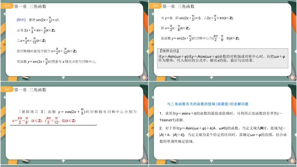人教版高中数学必修四第一章1.4.2正弦函数余弦函数的性质第二课时PPT课件 人教版高中数学必修四第一章1.4.2正弦函数余弦函数的性质第二课时PPT课件