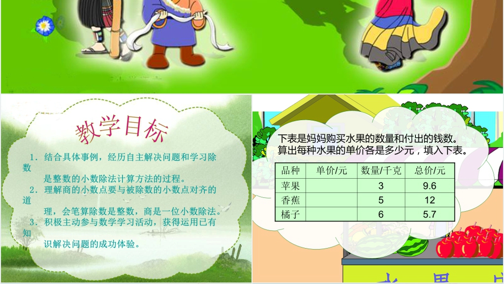 冀教版数学五年级上册《除数是整数的小数除法》PPT课件 冀教版数学五年级上册《除数是整数的小数除法》PPT课件