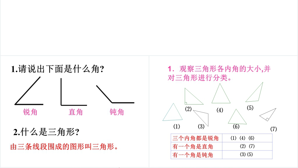 西师大版小学数学四下三角形的分类PPT课件