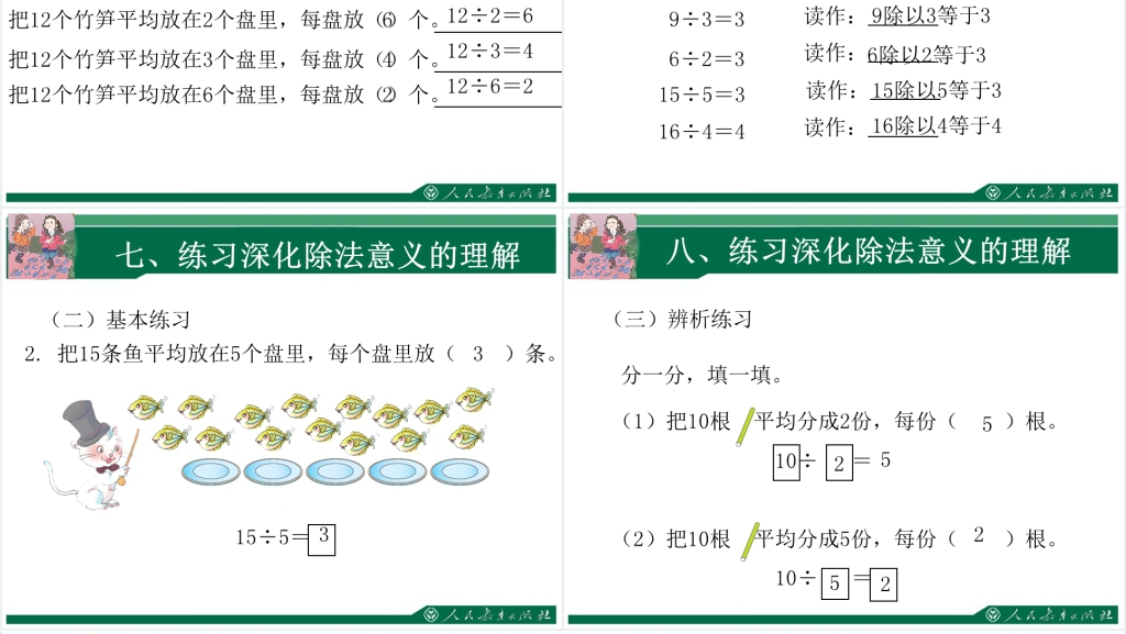 人教版二年级数学下册第二单元表内除法(一)PPT课件 人教版二年级数学下册第二单元表内除法(一)PPT课件