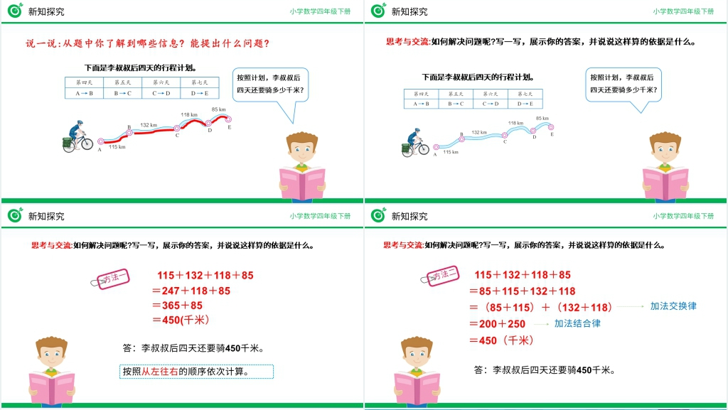 人教版数学四年级下册《加法运算定律的应用》(第3.3课时)教学PPT课件 人教版数学四年级下册《加法运算定律的应用》(第3.3课时)教学PPT课件