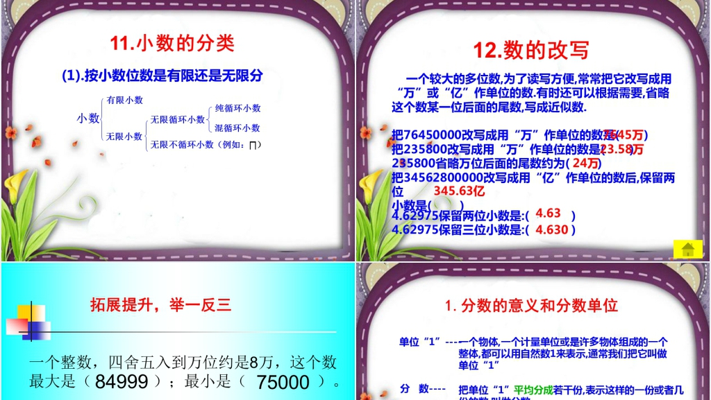 小学数学六年级下册总复习《数的认识》教学PPT课件 小学数学六年级下册总复习《数的认识》教学PPT课件