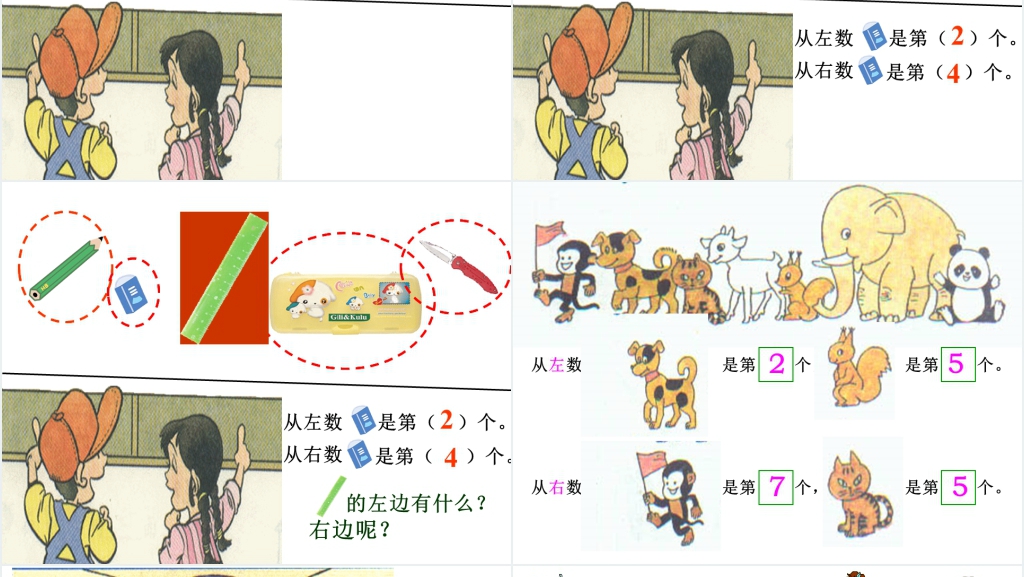 人教版一年级数学上册(上下、前后、左右、位置)PPT课件 人教版一年级数学上册(上下、前后、左右、位置)PPT课件