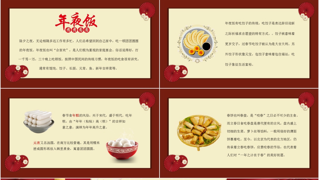 中国春节的文化介绍PPT模板