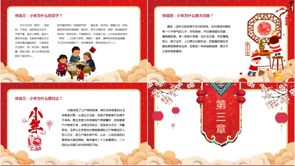 民间传统的小年祭灶日PPT模板 民间传统的小年祭灶日PPT模板