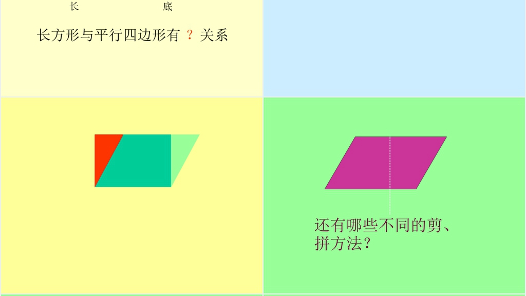 小学四年级数学《平行四边形面积的推导》教学PPT课件 小学四年级数学《平行四边形面积的推导》教学PPT课件
