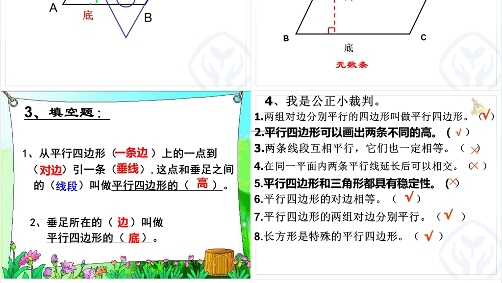 人教版四年级数学上册《平行四边形的认识》PPT课件
