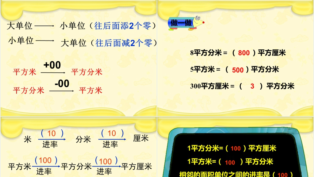 三年级数学《面积单位间的进率》PPT课件 三年级数学《面积单位间的进率》PPT课件