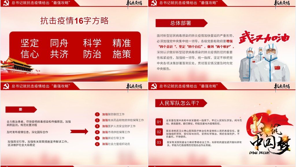 中国人民在抗击疫情中的民族精神PPT党课 中国人民在抗击疫情中的民族精神PPT党课