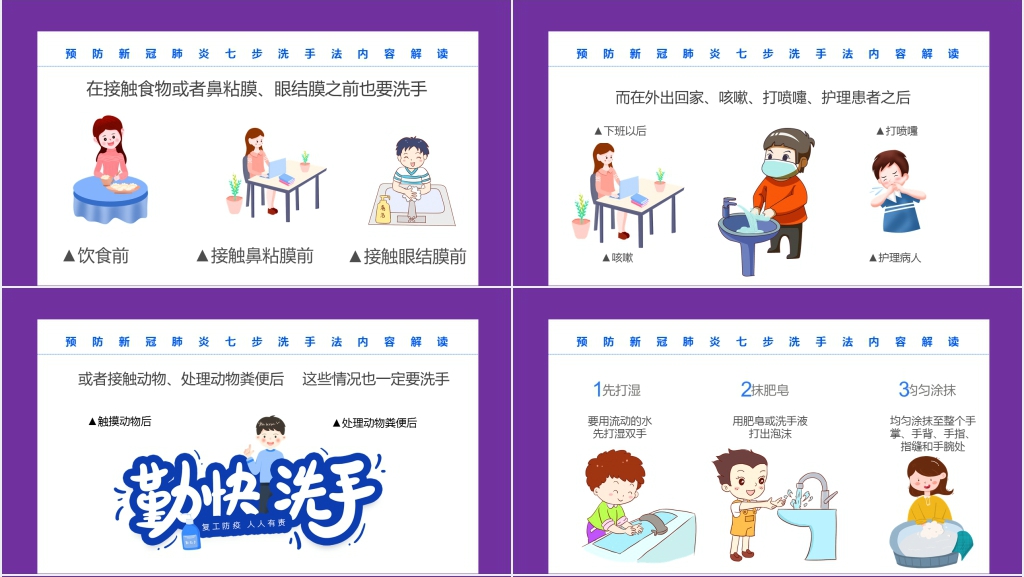 预防新冠肺炎七步洗手法PPT课件 预防新冠肺炎七步洗手法PPT课件