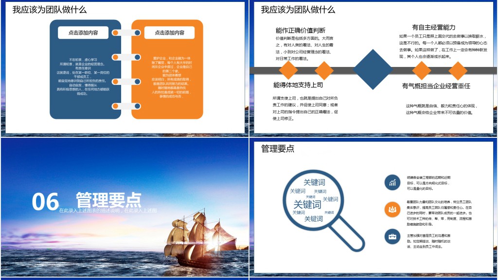 扬帆起航企业宣传培训动态PPT模板