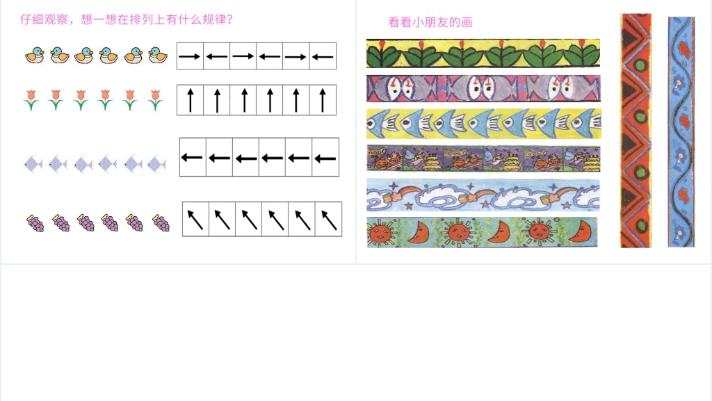 幼儿园中班美术课件美丽的花纹PPT模板