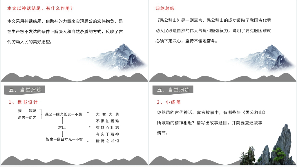 人教版初中八年级语文愚公移山教学PPT课件