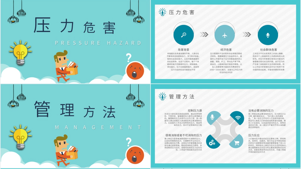 压力管理策略学习总结PPT模板 压力管理策略学习总结PPT模板
