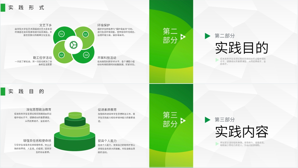 大学生环保实践报告范文PPT