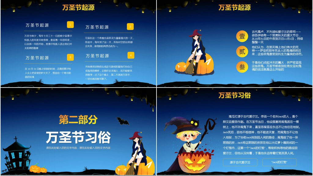 万圣节活动主题班会PPT模板 万圣节活动主题班会PPT模板