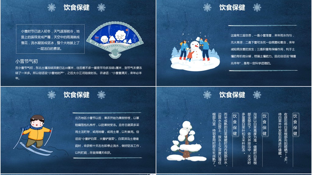 小雪的节气特点PPT模板 小雪的节气特点PPT模板