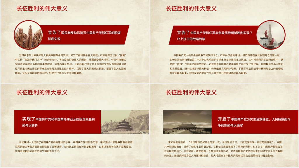 弘扬伟大长征精神PPT模板