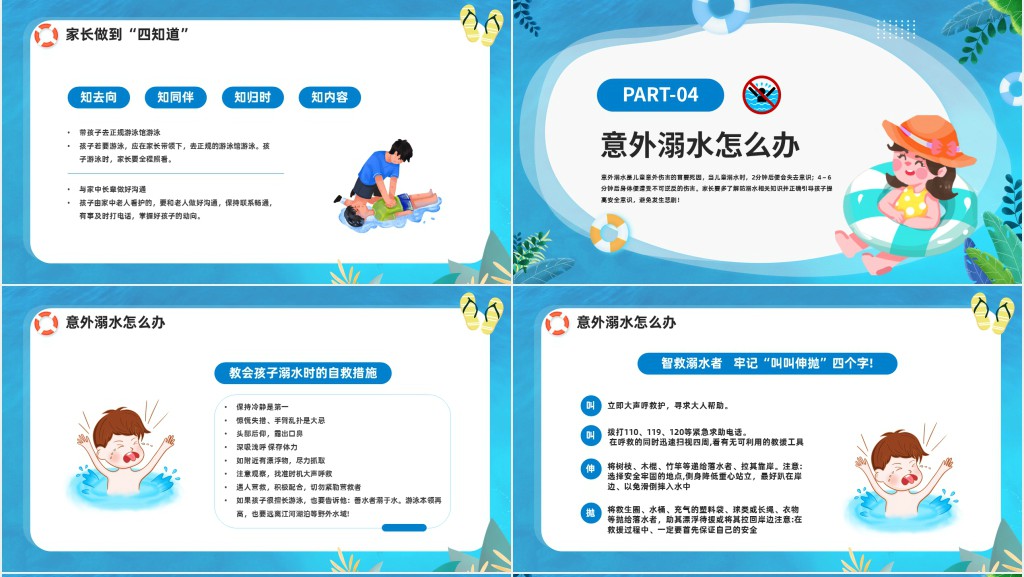 防溺水安全齐行动PPT课件