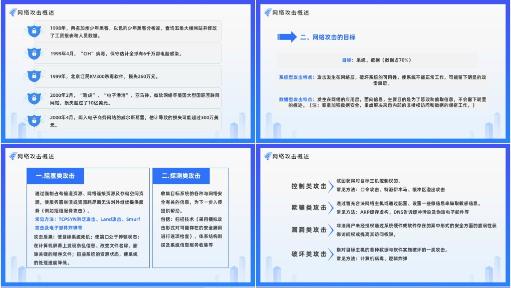 简约风网络安全技术培训PPT模板