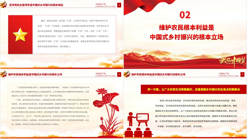 深刻理解中国式乡村振兴的科学内涵PPT党课 深刻理解中国式乡村振兴的科学内涵PPT党课
