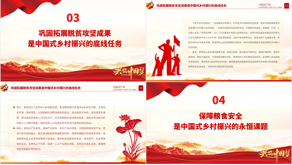 深刻理解中国式乡村振兴的科学内涵PPT党课 深刻理解中国式乡村振兴的科学内涵PPT党课