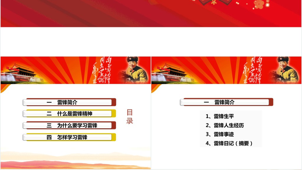 弘扬雷锋精神争做有志青年PPT党课 弘扬雷锋精神争做有志青年PPT党课
