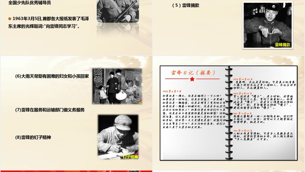 弘扬雷锋精神争做有志青年PPT党课 弘扬雷锋精神争做有志青年PPT党课