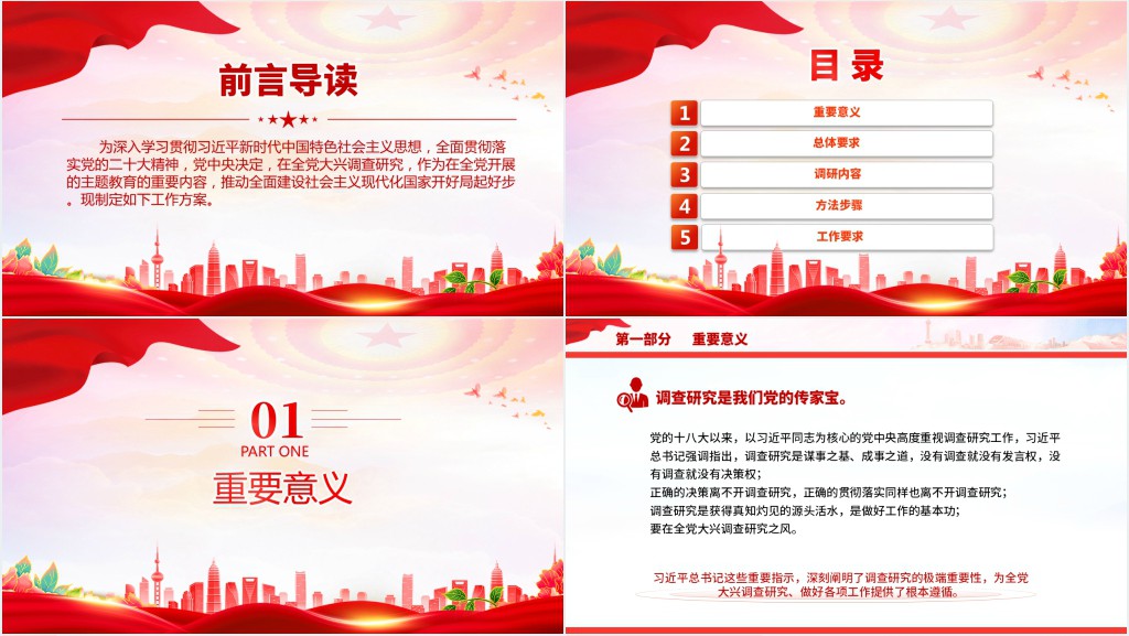 关于在全党大兴调查研究的工作方案PPT党课 关于在全党大兴调查研究的工作方案PPT党课