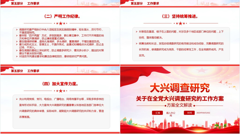 关于在全党大兴调查研究的工作方案PPT党课 关于在全党大兴调查研究的工作方案PPT党课