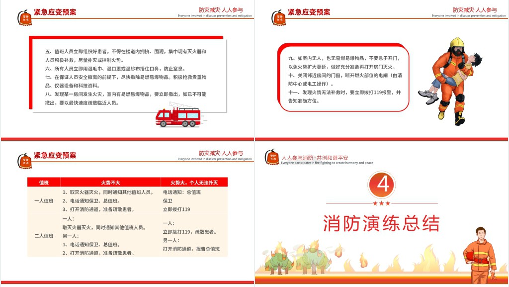 红色精美风全面关注消防生命安全至上专题PPT模板