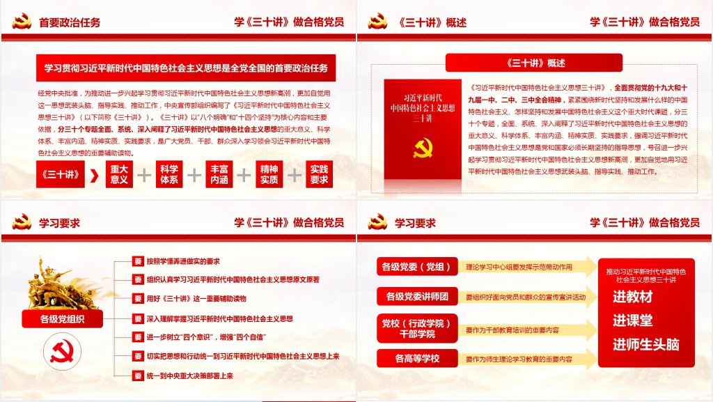 习近平新时代中国特色社会主义思想三十讲PPT党课 习近平新时代中国特色社会主义思想三十讲PPT党课